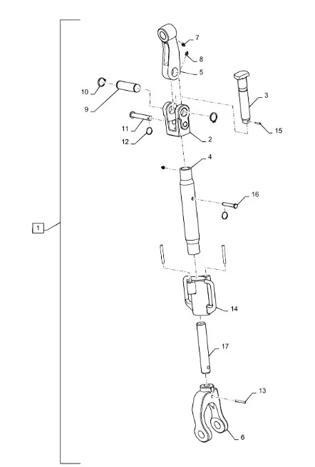 405362A2 - Вилка верхн. тяги верт. нав. задн. TGT8./Mg.